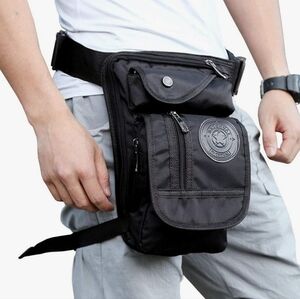 NWT Aolailud Unisex thigh drop leg bag in black